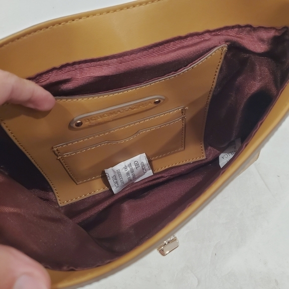 NEW BcbgMaxAzria Cindy Shoulder Bag Brown Calf Leather - Picture 6 of 7